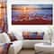 Designart - Colorful Sunset with Bright Waters - Seashore Canvas Art Print